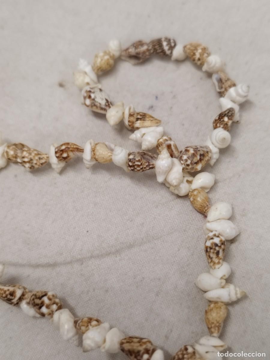 Joyeria: Antiguo collar de caracolas de mar. Dos tipos de caracolas - Foto 6