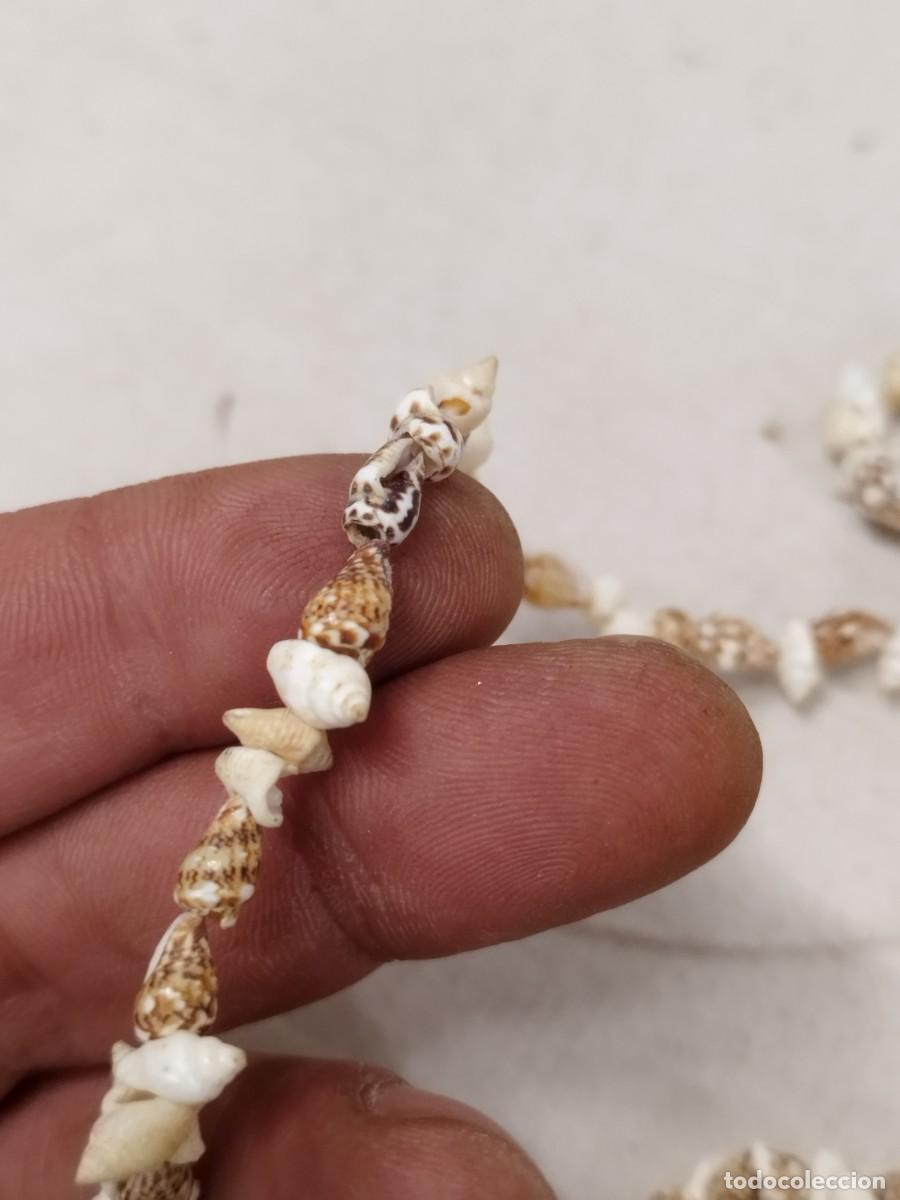 Joyeria: Antiguo collar de caracolas de mar. Dos tipos de caracolas - Foto 7