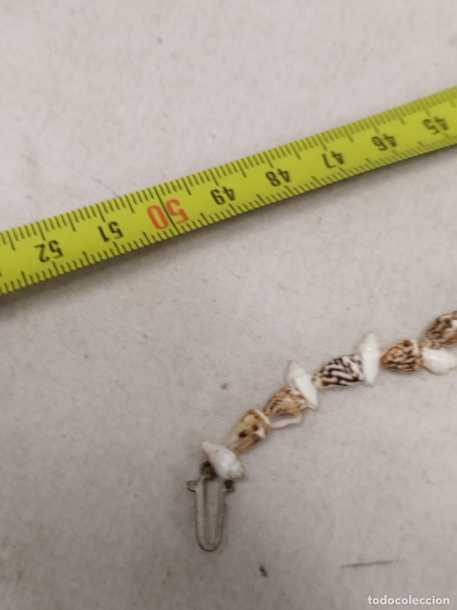 Joyeria: Antiguo collar de caracolas de mar. Dos tipos de caracolas - Foto 8