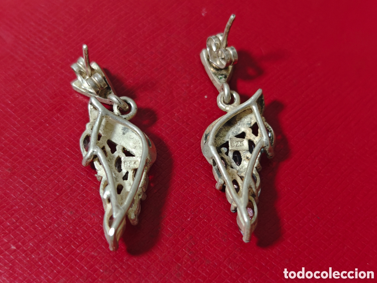 Joyeria: PENDIENTES TIPO ARTE DECO EN PLATA DE LEY Y CIRCONITAS - Foto 10