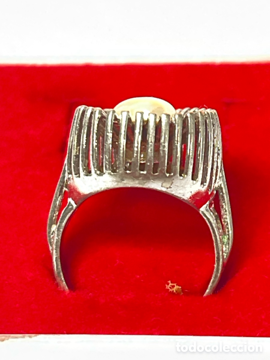 Joyeria: Sortija Art Deco de plata con perla / S356 - Foto 4