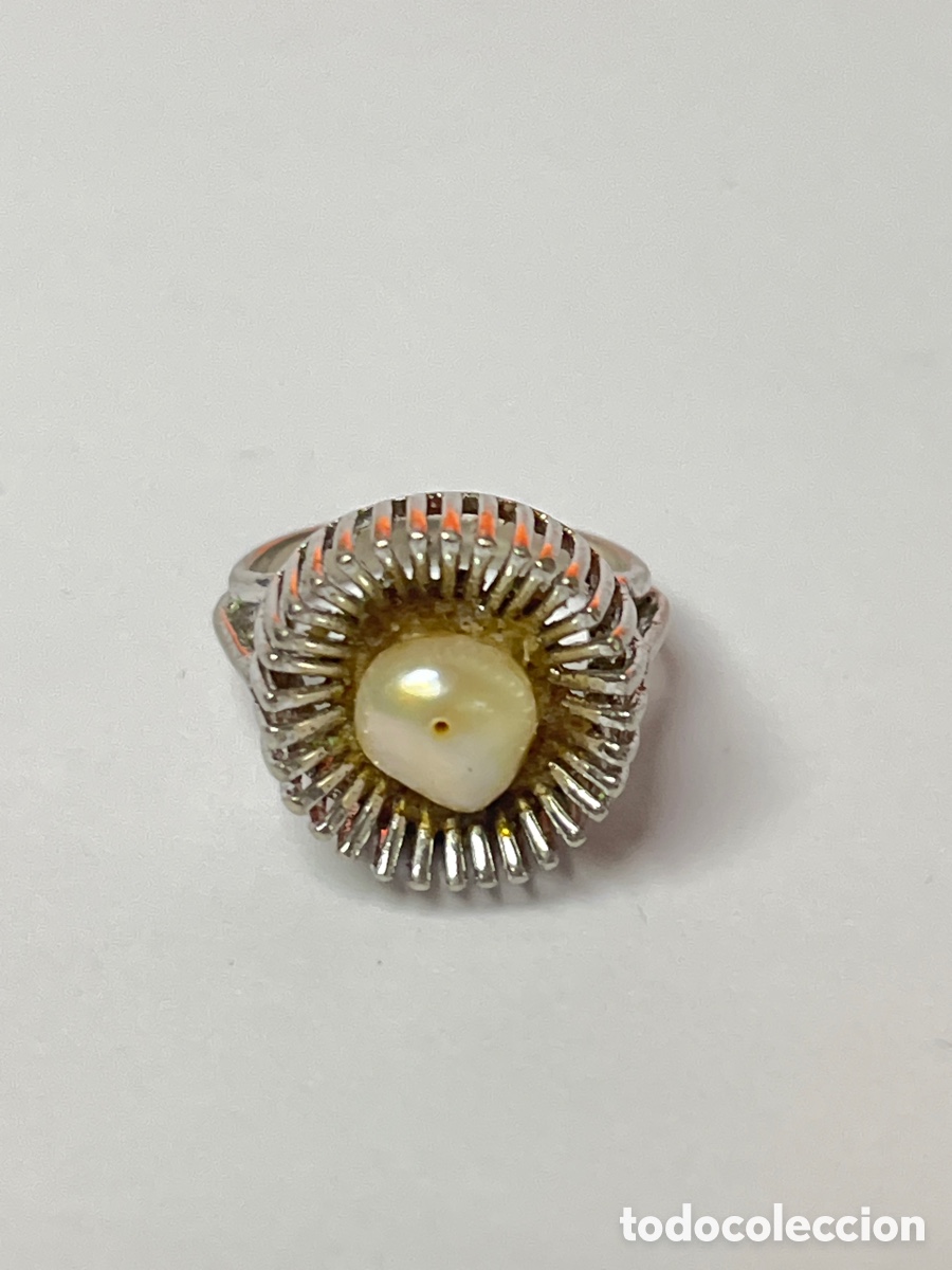 Joyeria: Sortija Art Deco de plata con perla / S356 - Foto 5