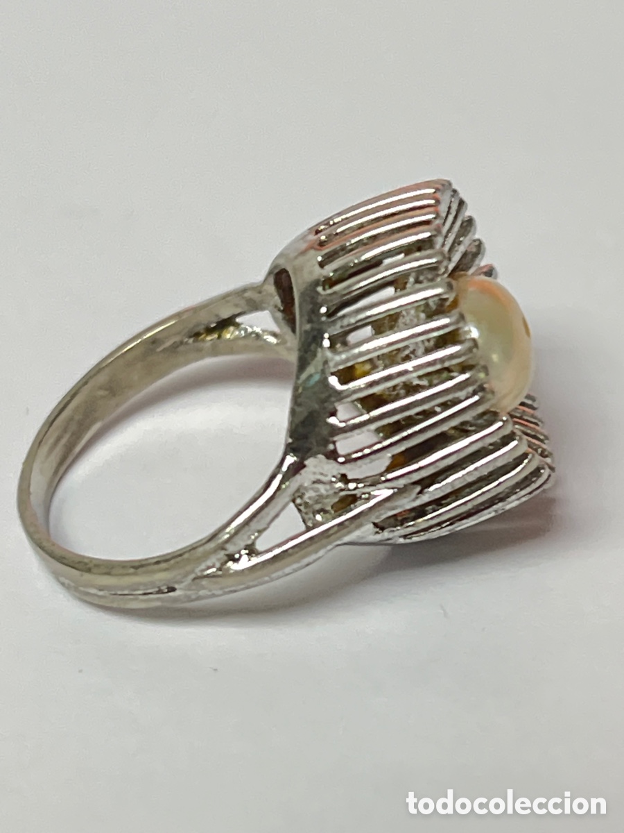 Joyeria: Sortija Art Deco de plata con perla / S356 - Foto 6