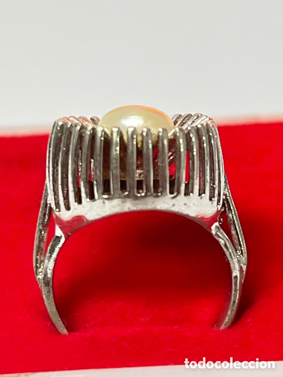 Joyeria: Sortija Art Deco de plata con perla / S356 - Foto 9