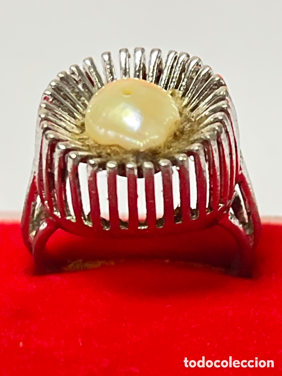 Joyeria: Sortija Art Deco de plata con perla / S356 - Foto 10