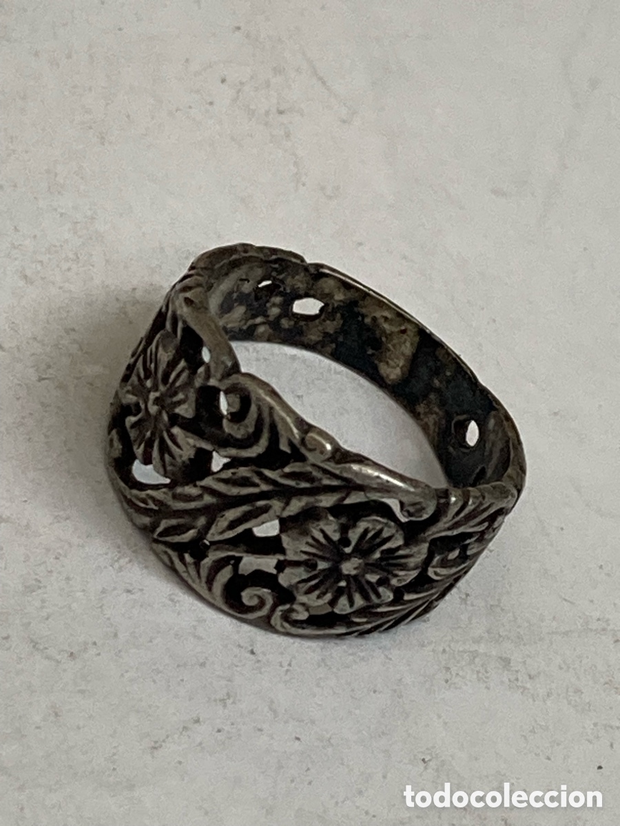 Joyeria: Anillo de plata relieves S384 - Foto 1