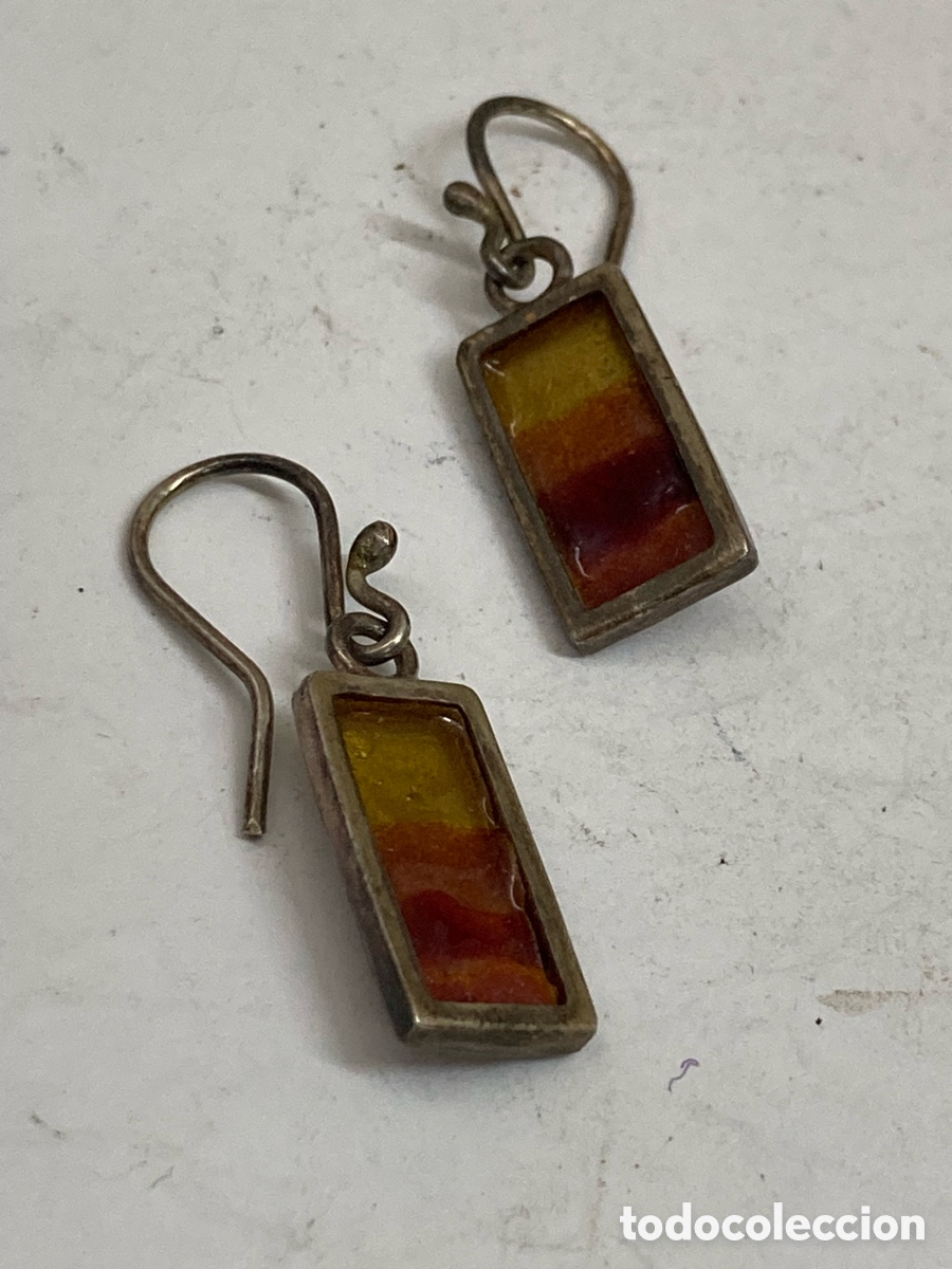 Joyeria: Pendientes de plata y esmaltes P395 - Foto 1