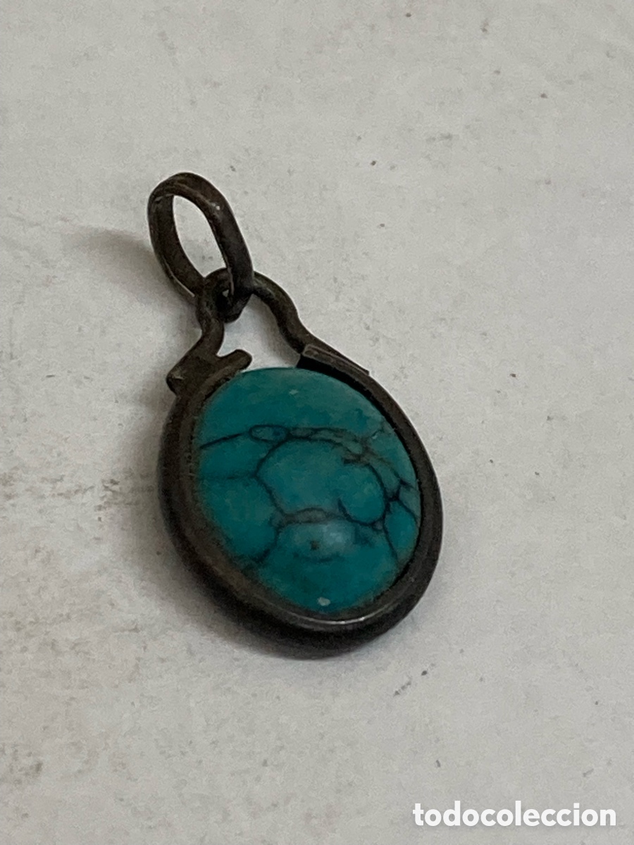 Joyeria: Colgante de plata y turquesa C512 - Foto 1