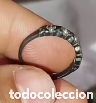 Joyeria: ANILLO ANTIGUO DE PLATA CON CINCO PIEDRAS - Foto 2