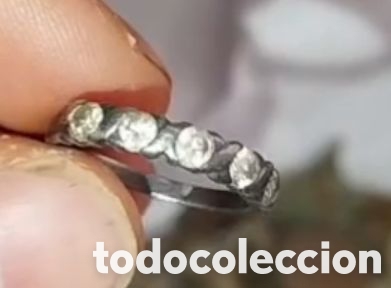 Joyeria: ANILLO ANTIGUO DE PLATA CON CINCO PIEDRAS - Foto 3