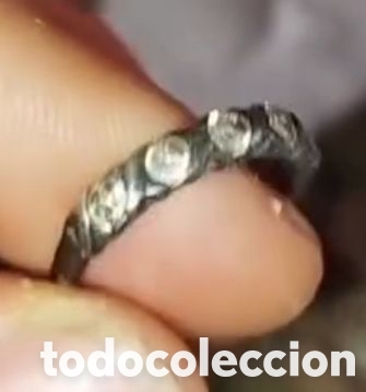 Joyeria: ANILLO ANTIGUO DE PLATA CON CINCO PIEDRAS - Foto 4