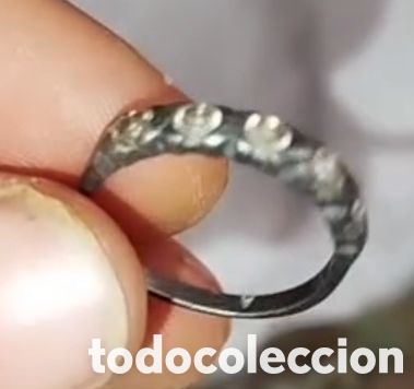 Joyeria: ANILLO ANTIGUO DE PLATA CON CINCO PIEDRAS - Foto 5