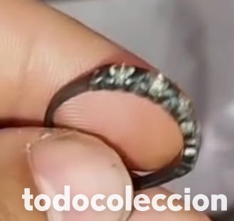 Joyeria: ANILLO ANTIGUO DE PLATA CON CINCO PIEDRAS - Foto 6
