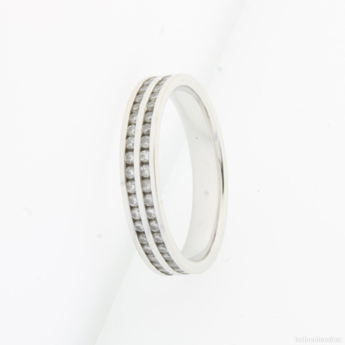 Joyeria: Alianza oro blanco con diamantes - Foto 1