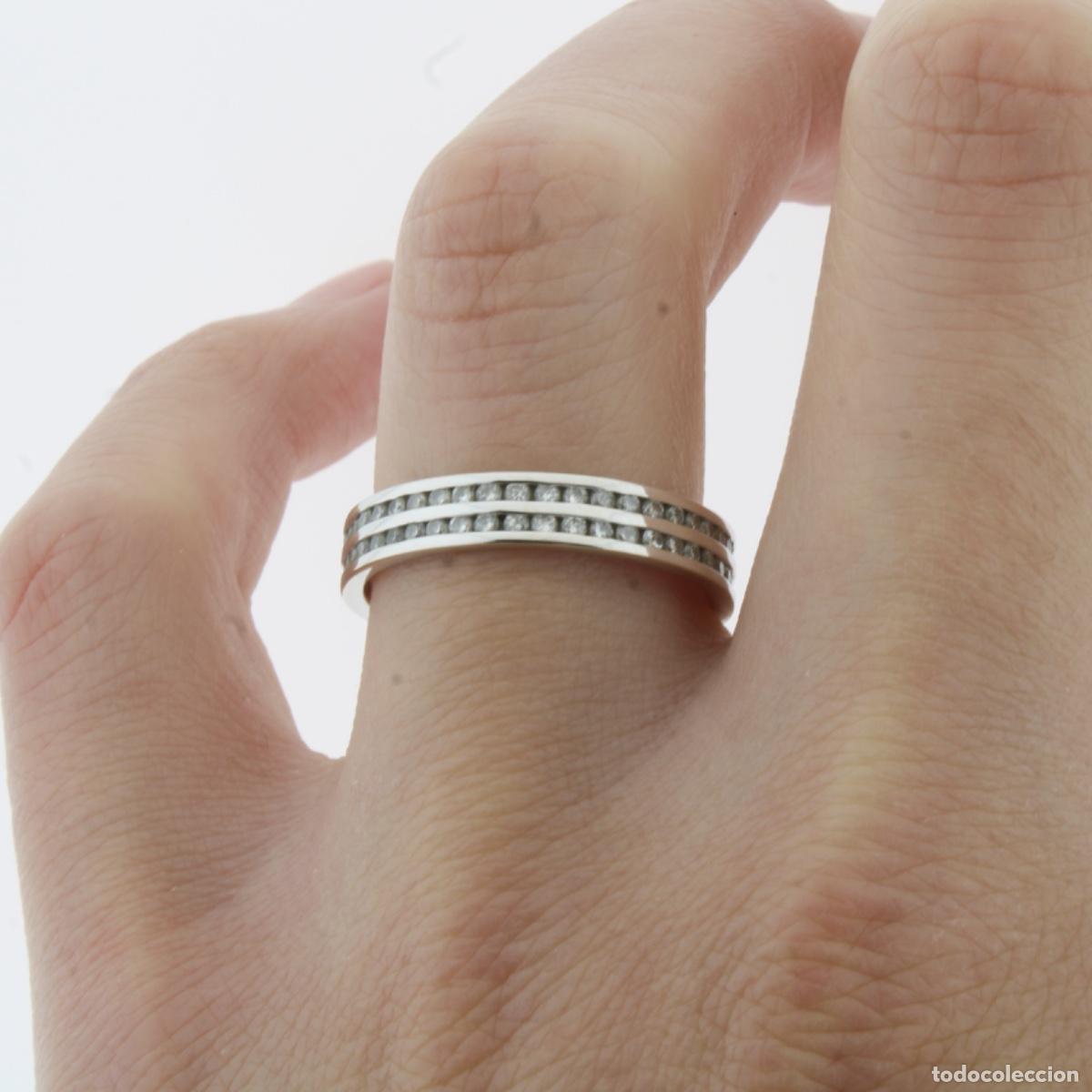 Joyeria: Alianza oro blanco con diamantes - Foto 2