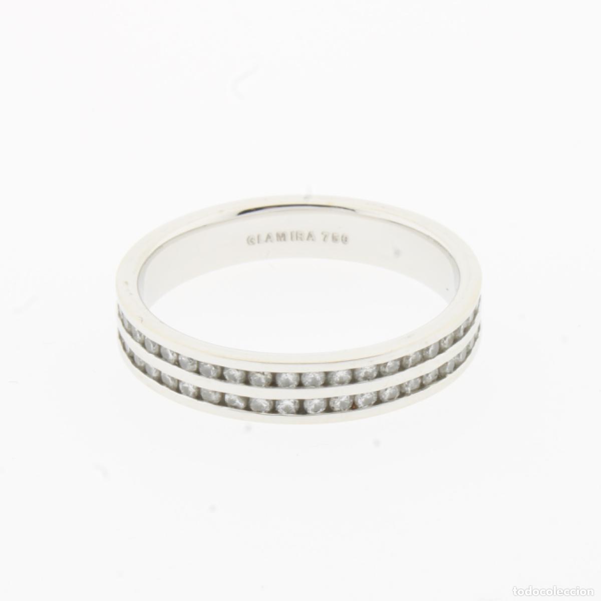 Joyeria: Alianza oro blanco con diamantes - Foto 3
