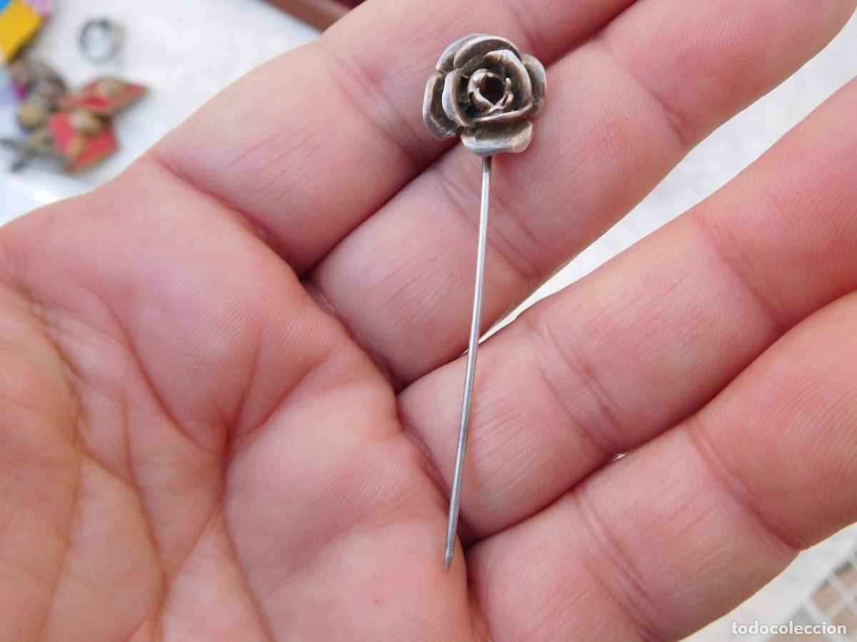Joyeria: Aguja vintage de plata rosa - Foto 1