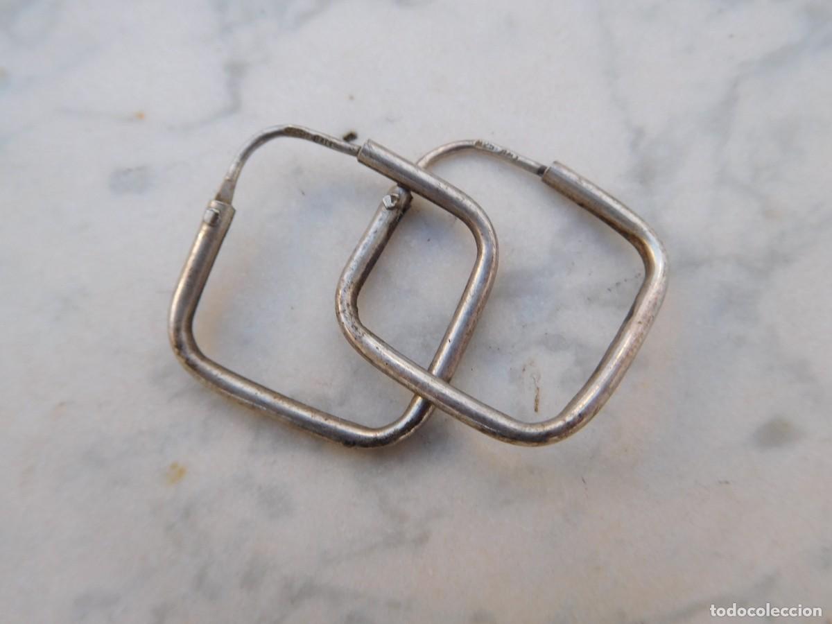 Joyeria: Pareja de pendientes de plata - Foto 1