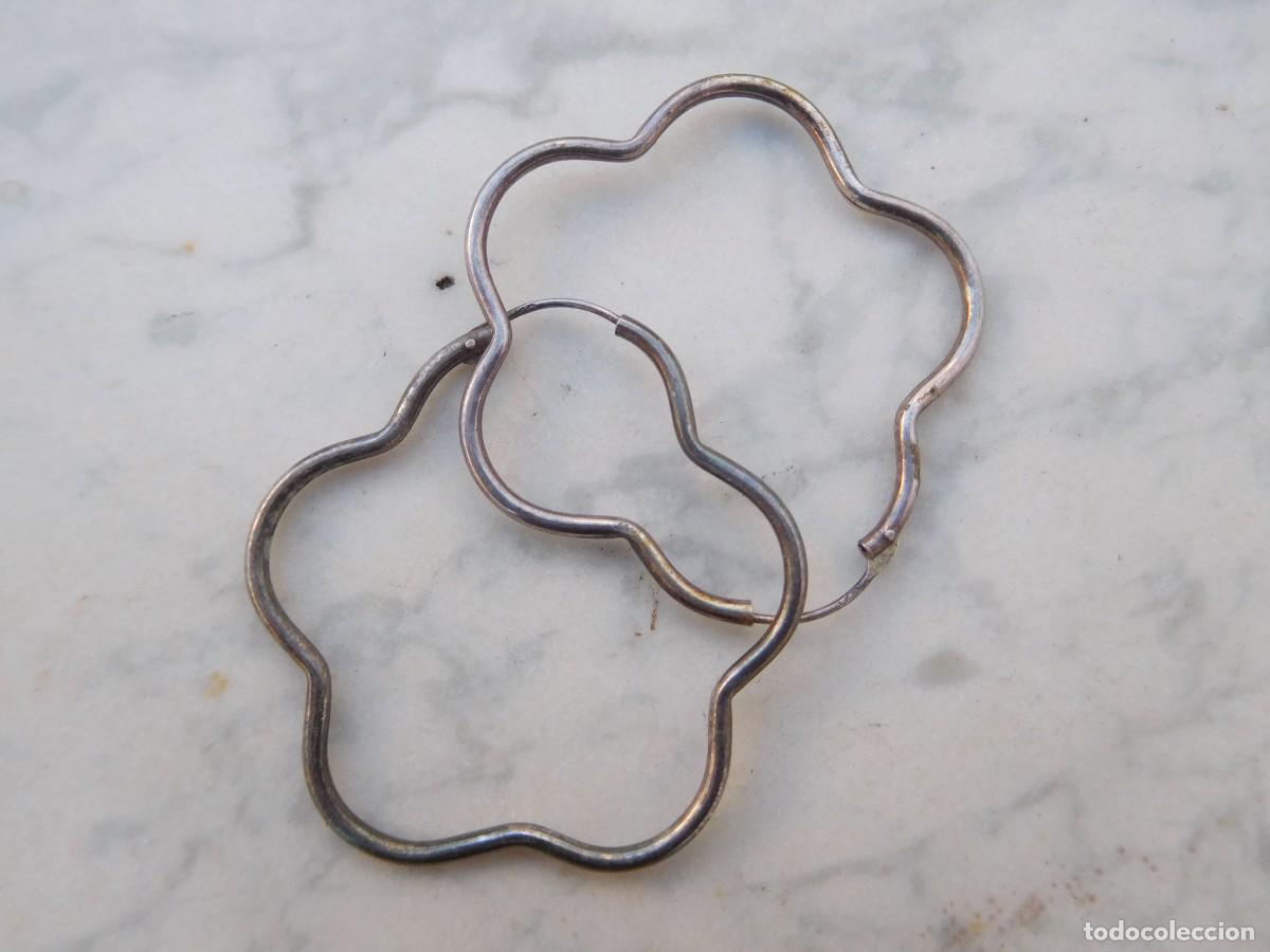 Joyeria: Pareja de pendientes de plata - Foto 1