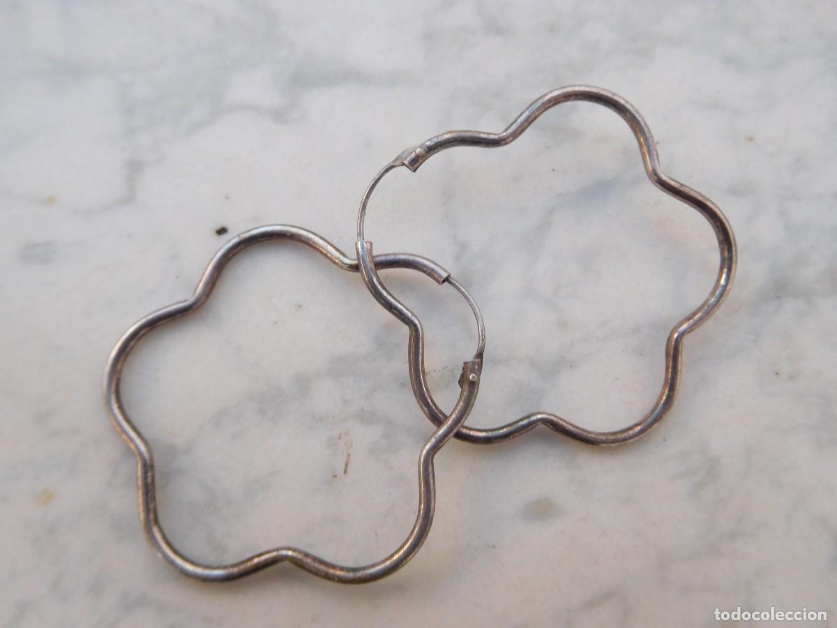 Joyeria: Pareja de pendientes de plata - Foto 2