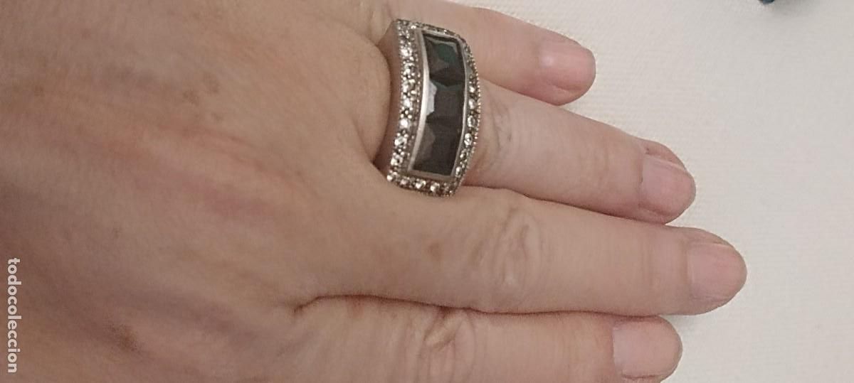 Joyeria: Vendo espectacular anillo de plata 925 y Onix. Nuevo - Foto 1