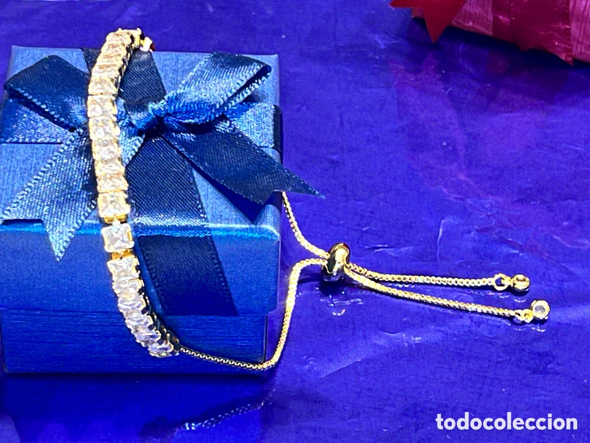 Joyeria: Pulsera dorada con circonitas (medida regulable) - Foto 3