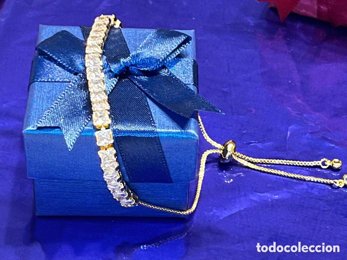 Joyeria: Pulsera dorada con circonitas (medida regulable) - Foto 4