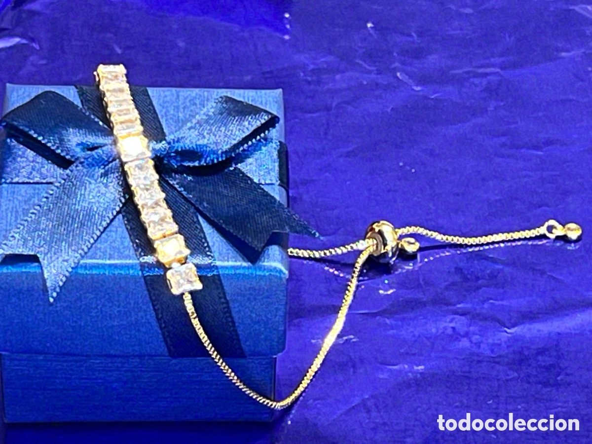 Joyeria: Pulsera dorada con circonitas (medida regulable) - Foto 7