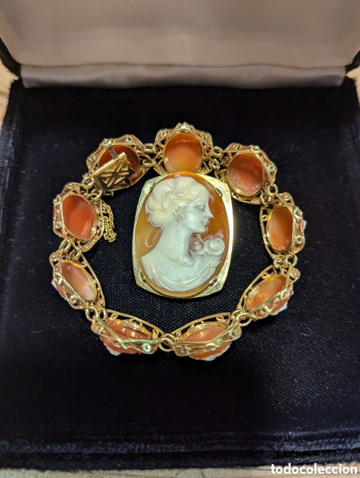 Joyeria: Broche y pulsera camafeos oro - Foto 2