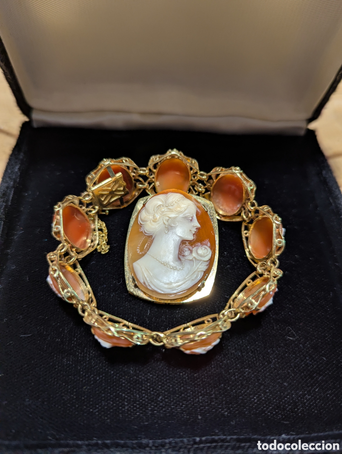 Joyeria: Broche y pulsera camafeos oro - Foto 1