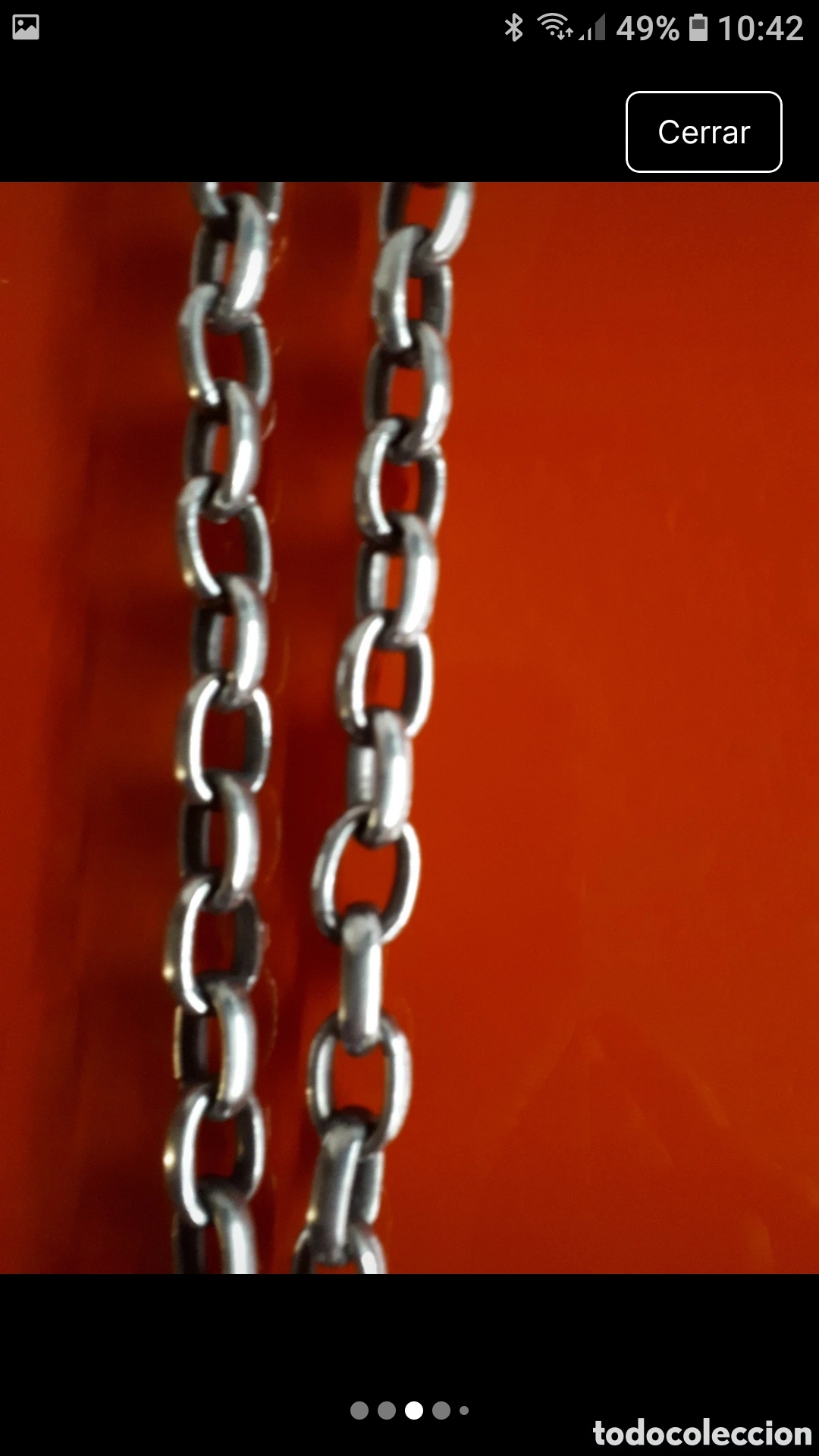 Joyeria: COLLAR UNO DE 50,BA&Ntilde;O DE PLATA - Foto 4