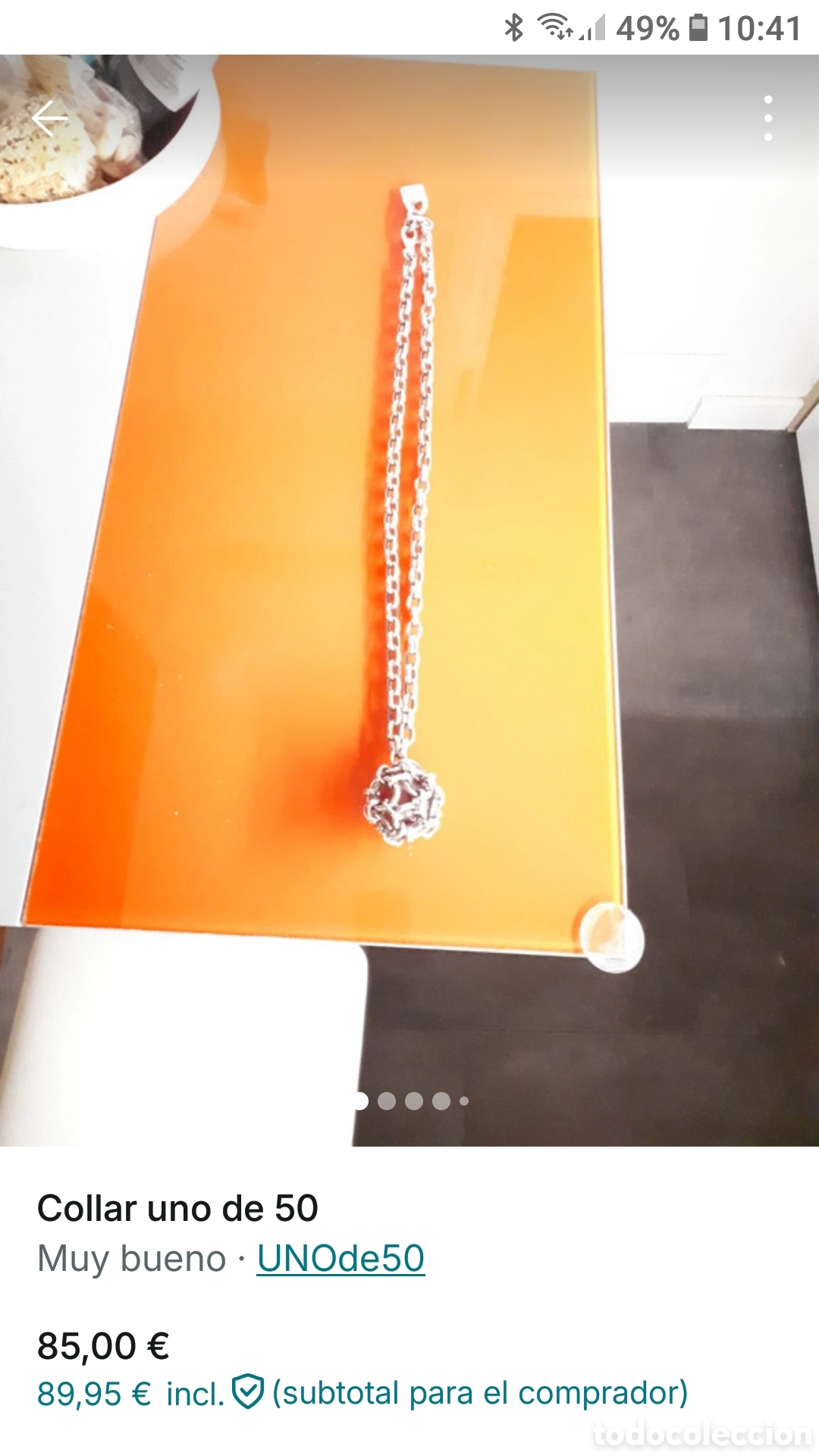 Joyeria: COLLAR UNO DE 50,BA&Ntilde;O DE PLATA - Foto 1