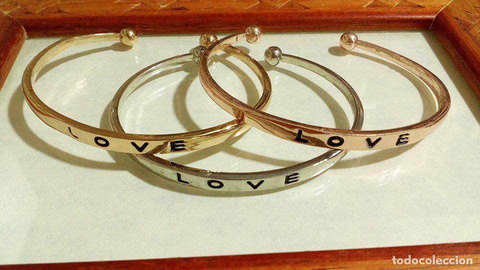 Joyeria: Pulseras LOVE ajustables &ndash; Dorada, Rosa y Plateada - Foto 3