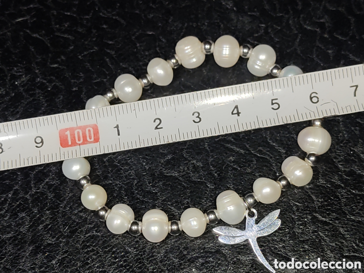 Joyeria: Pulsera de perlas barrocas colgante de lib&eacute;lula & Dragonfly. - Foto 3