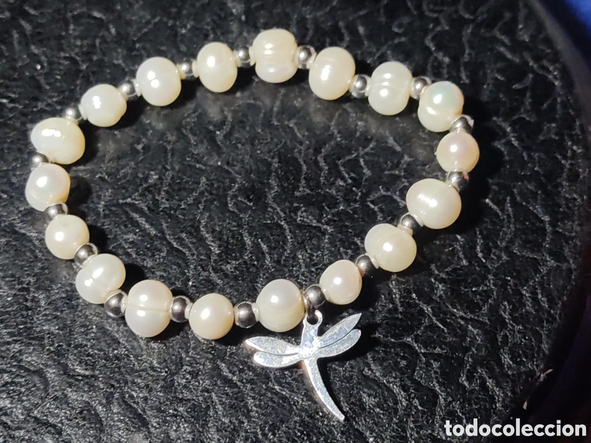Joyeria: Pulsera de perlas barrocas colgante de lib&eacute;lula & Dragonfly. - Foto 1