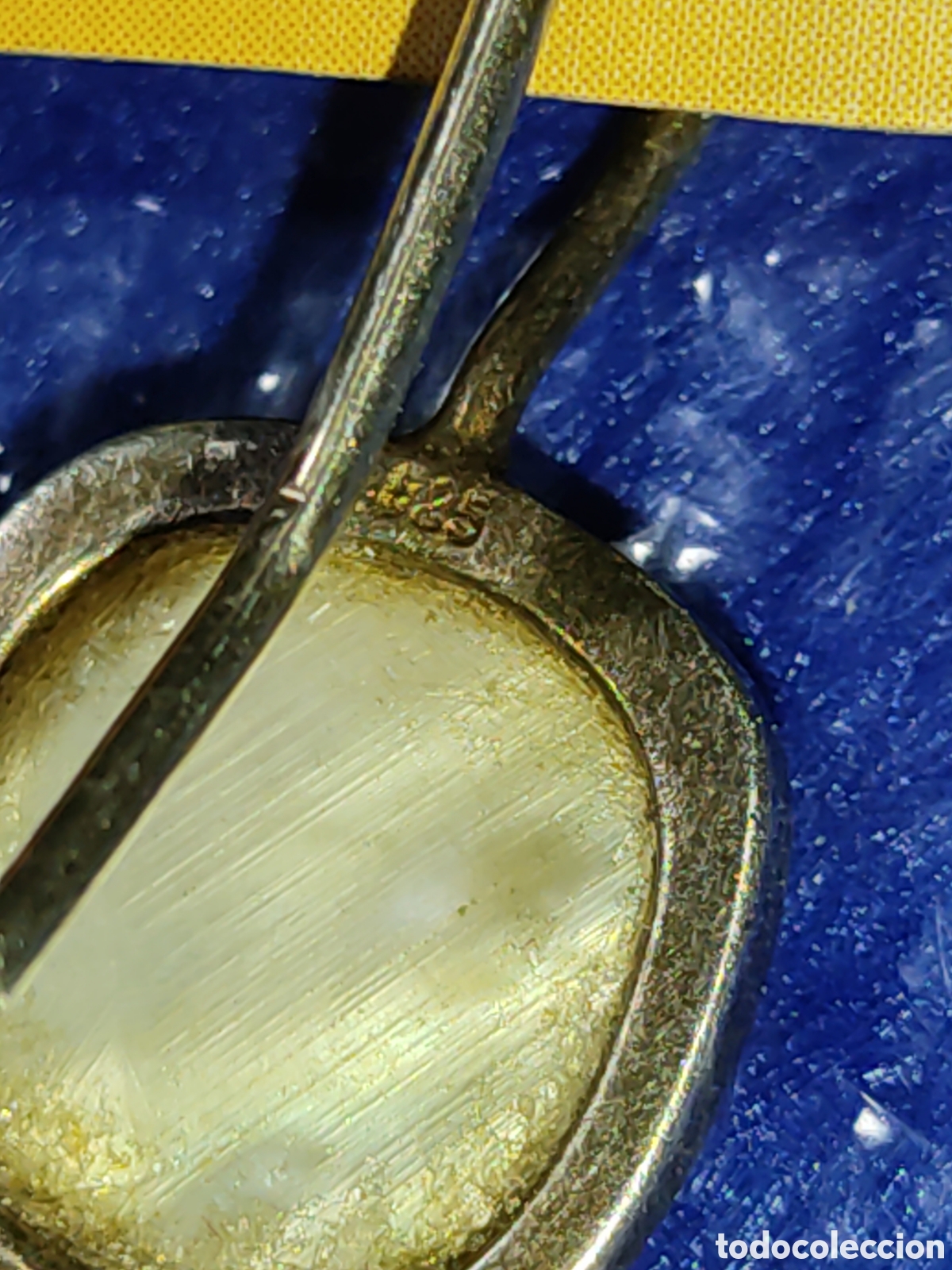 Joyeria: Pendientes de plata contrastada y n&aacute;car.Vintage. - Foto 4