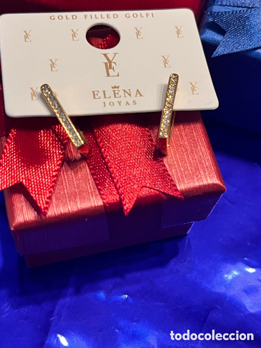 Joyeria: Pendientes &ldquo;aros rectangulares&rdquo; con circonitas - Foto 3