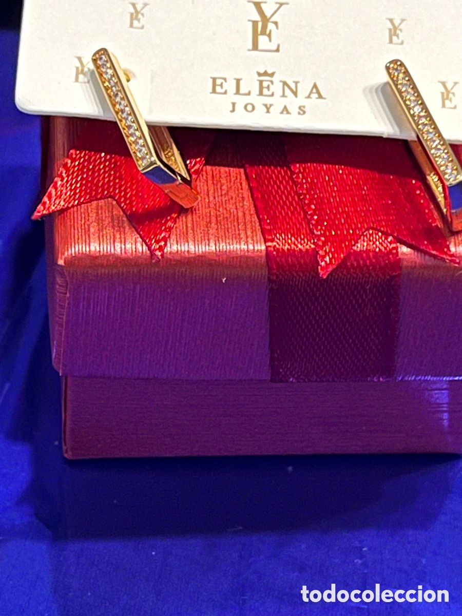 Joyeria: Pendientes &ldquo;aros rectangulares&rdquo; con circonitas - Foto 5