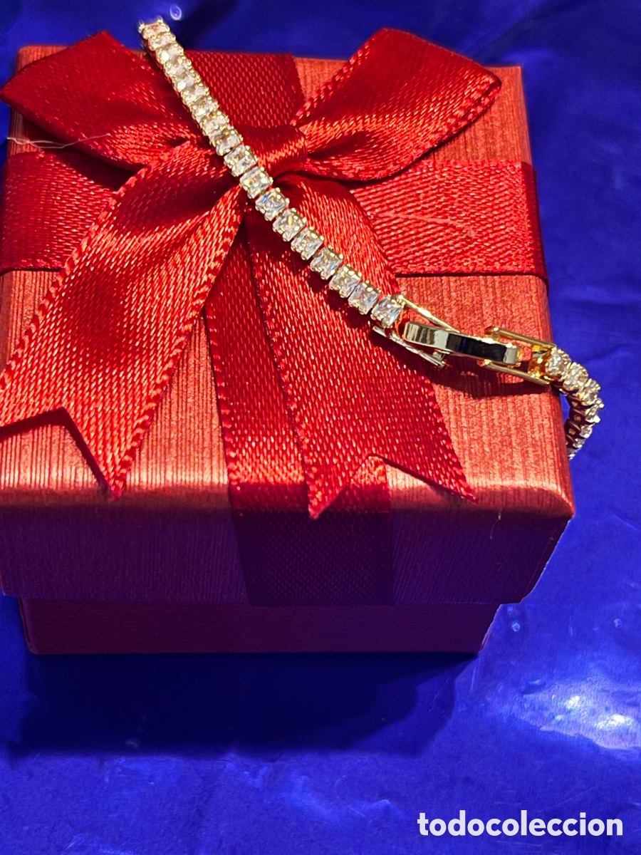 Joyeria: Pulsera Dorada con circonitas cuadradas - Foto 2