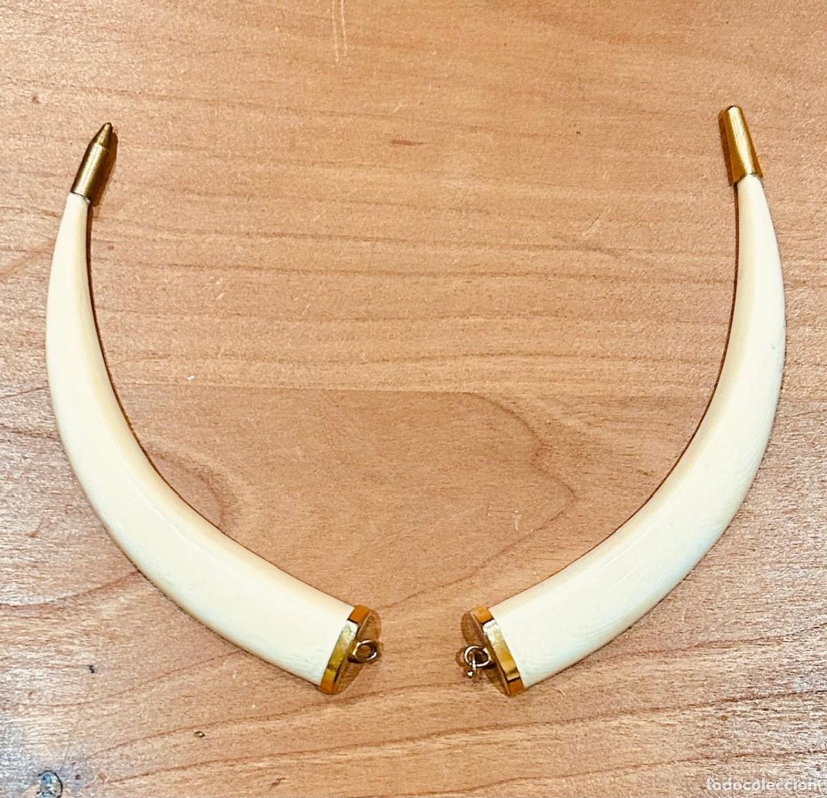 Joyeria: Pareja de Colmillos para collar, otros. - Foto 1