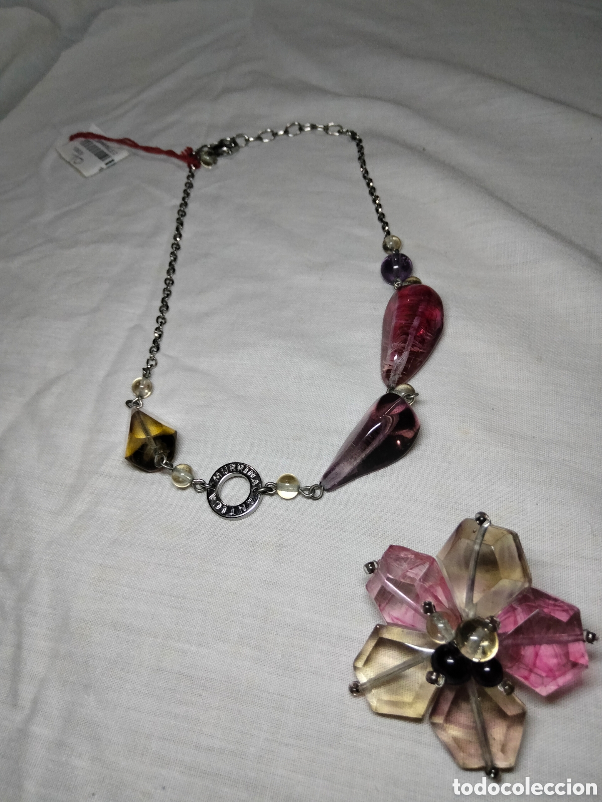 Joyeria: Colgante con broche cristal murano. - Foto 2