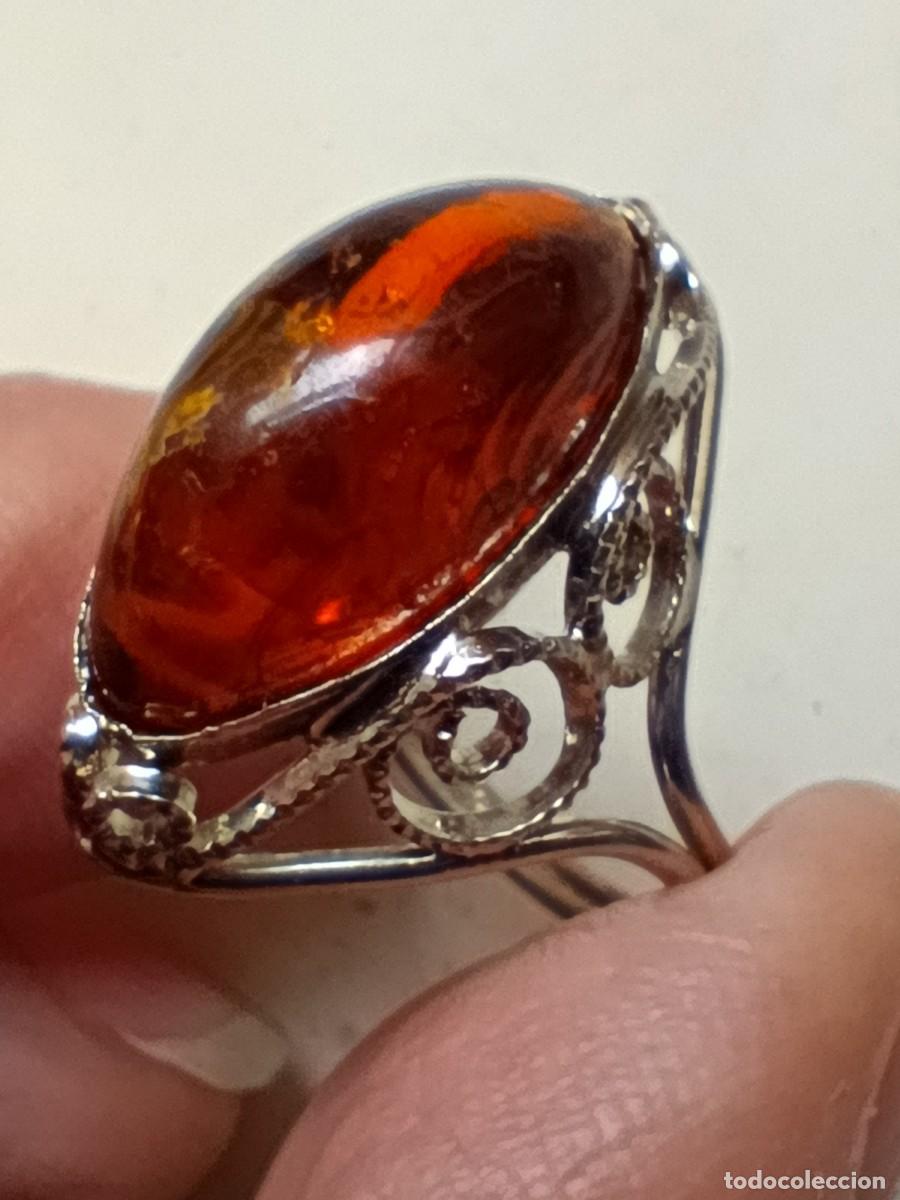 Joyeria: Anillo de filigrana con &aacute;mbar del B&aacute;ltico. - Foto 1