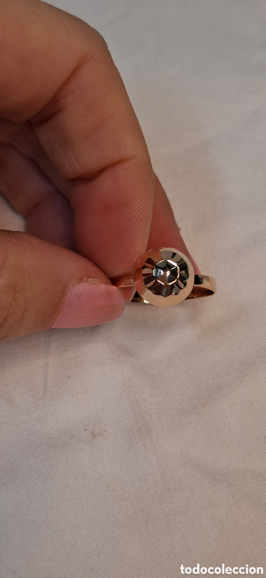 Joyeria: Anillo facetado de oro de 18k - Foto 4