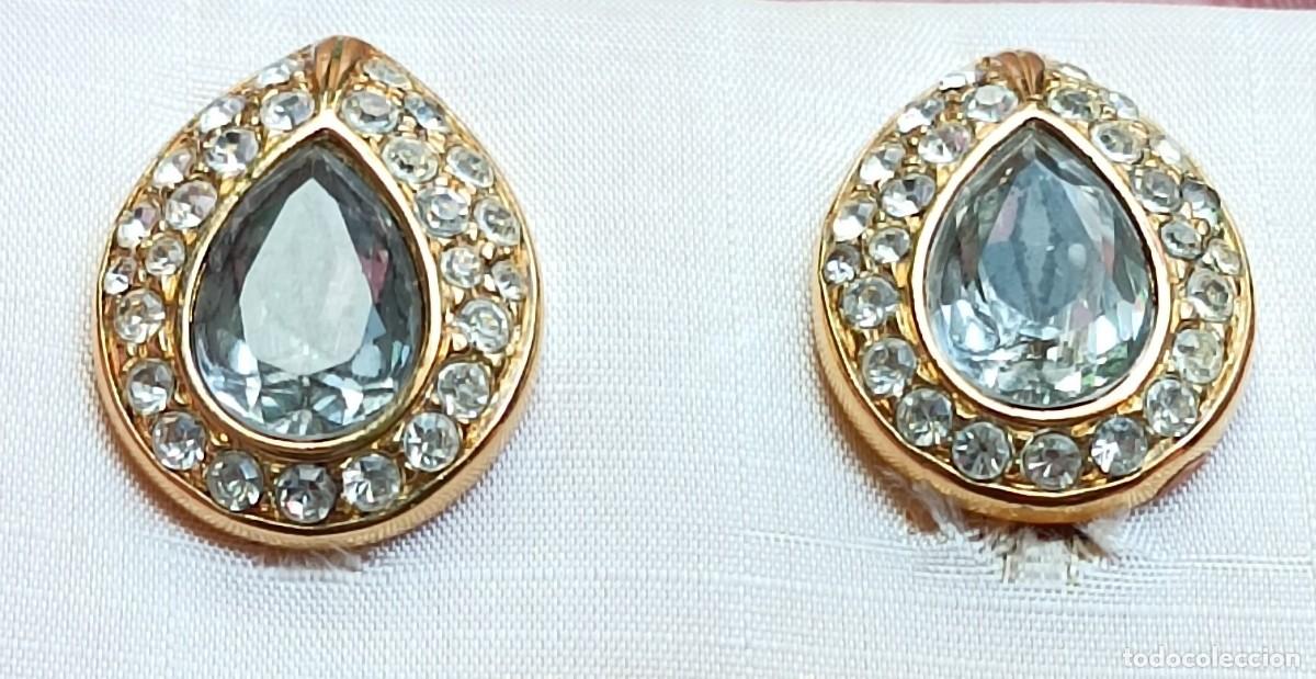 Joyeria: PENDIENTES CHAPADOS EN ORO CON FORMA DE LAGRIMA - Foto 1