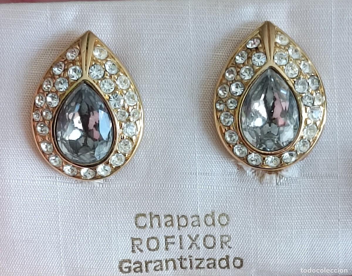 Joyeria: PENDIENTES CHAPADOS EN ORO CON FORMA DE LAGRIMA - Foto 2