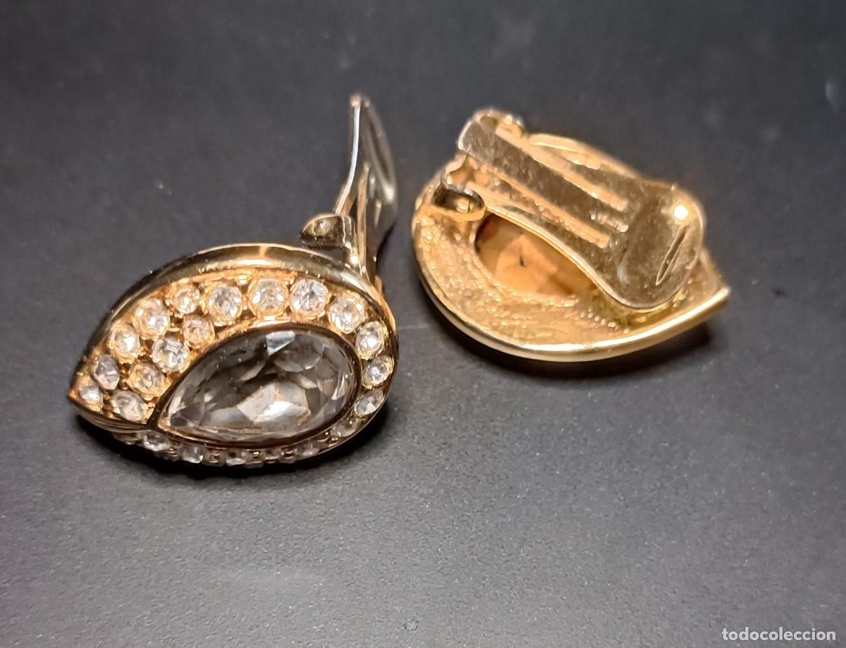 Joyeria: PENDIENTES CHAPADOS EN ORO CON FORMA DE LAGRIMA - Foto 5