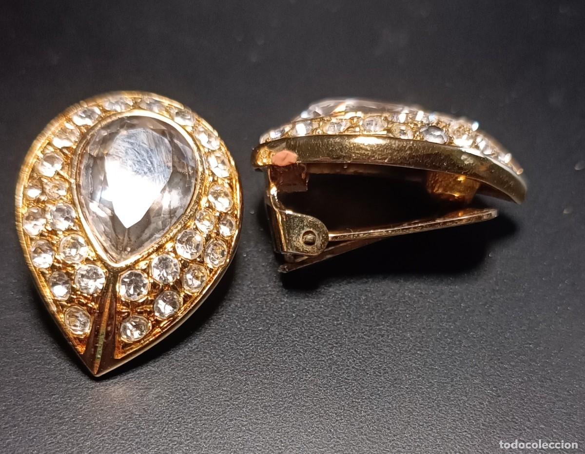 Joyeria: PENDIENTES CHAPADOS EN ORO CON FORMA DE LAGRIMA - Foto 6
