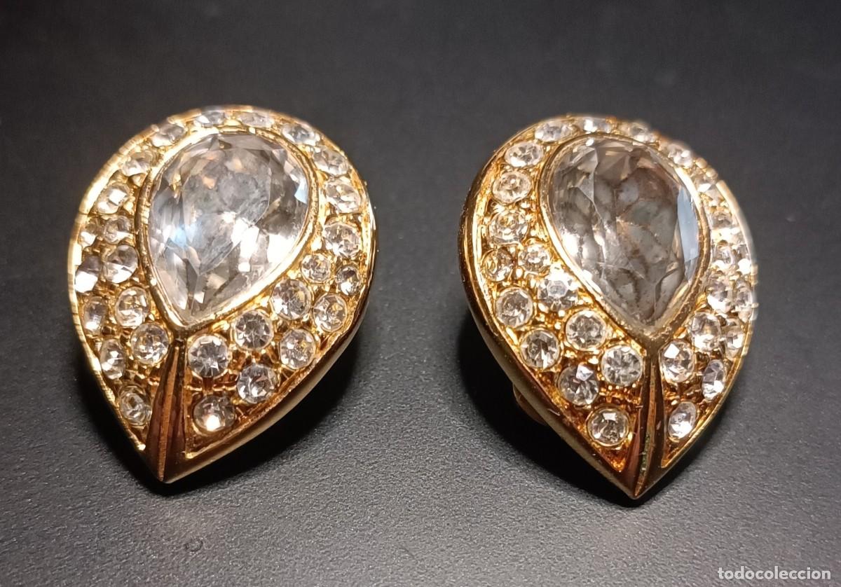 Joyeria: PENDIENTES CHAPADOS EN ORO CON FORMA DE LAGRIMA - Foto 7