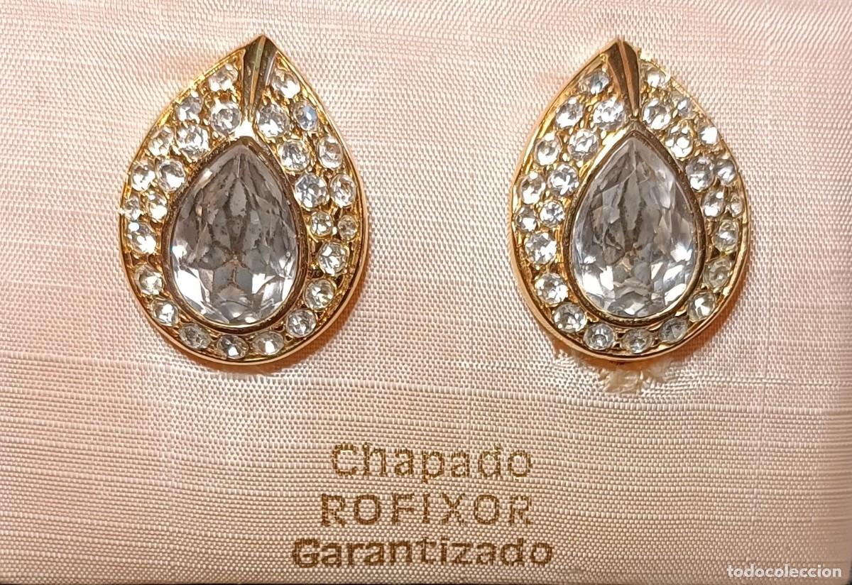 Joyeria: PENDIENTES CHAPADOS EN ORO CON FORMA DE LAGRIMA - Foto 8