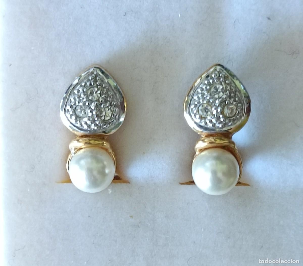 Joyeria: Pendientes Chapados en Oro con Perla - Foto 1